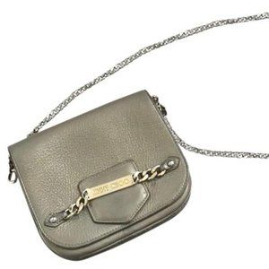 100% Authentic Jimmy Choo Shadow Crossbody Bag Chain Metallic Calfskin Leather